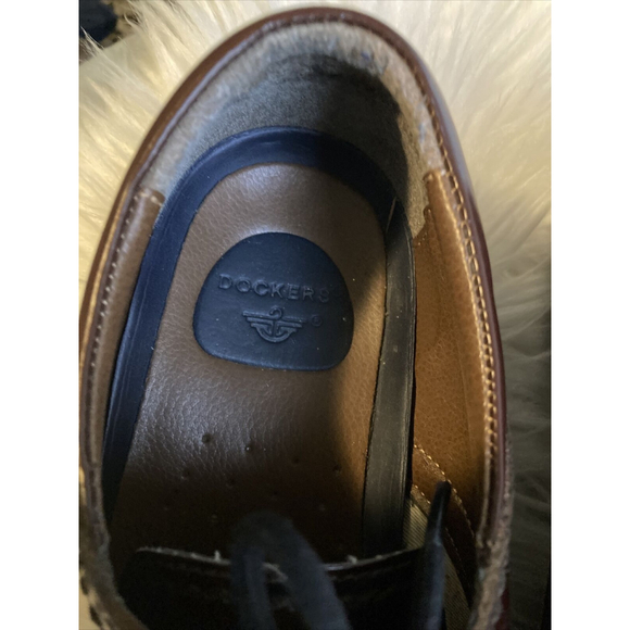 Dockers Gordon 90-2219 Brown Leather Oxfords Lace-Up Dress Shoes Men's Size 9.5W - Picture 2 of 10